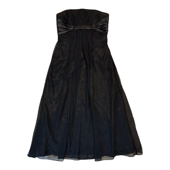 Belsoie Dress Womens 10‎ Black Strapless Cheap Gown Prom Formal Goth Wedding - Picture 1 of 11